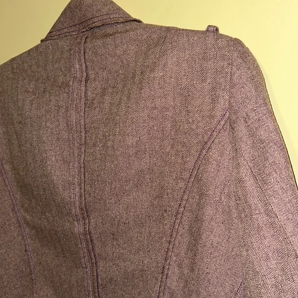 Silk Blazer Made in Italy size 44 Purple - Picture 6 of 7